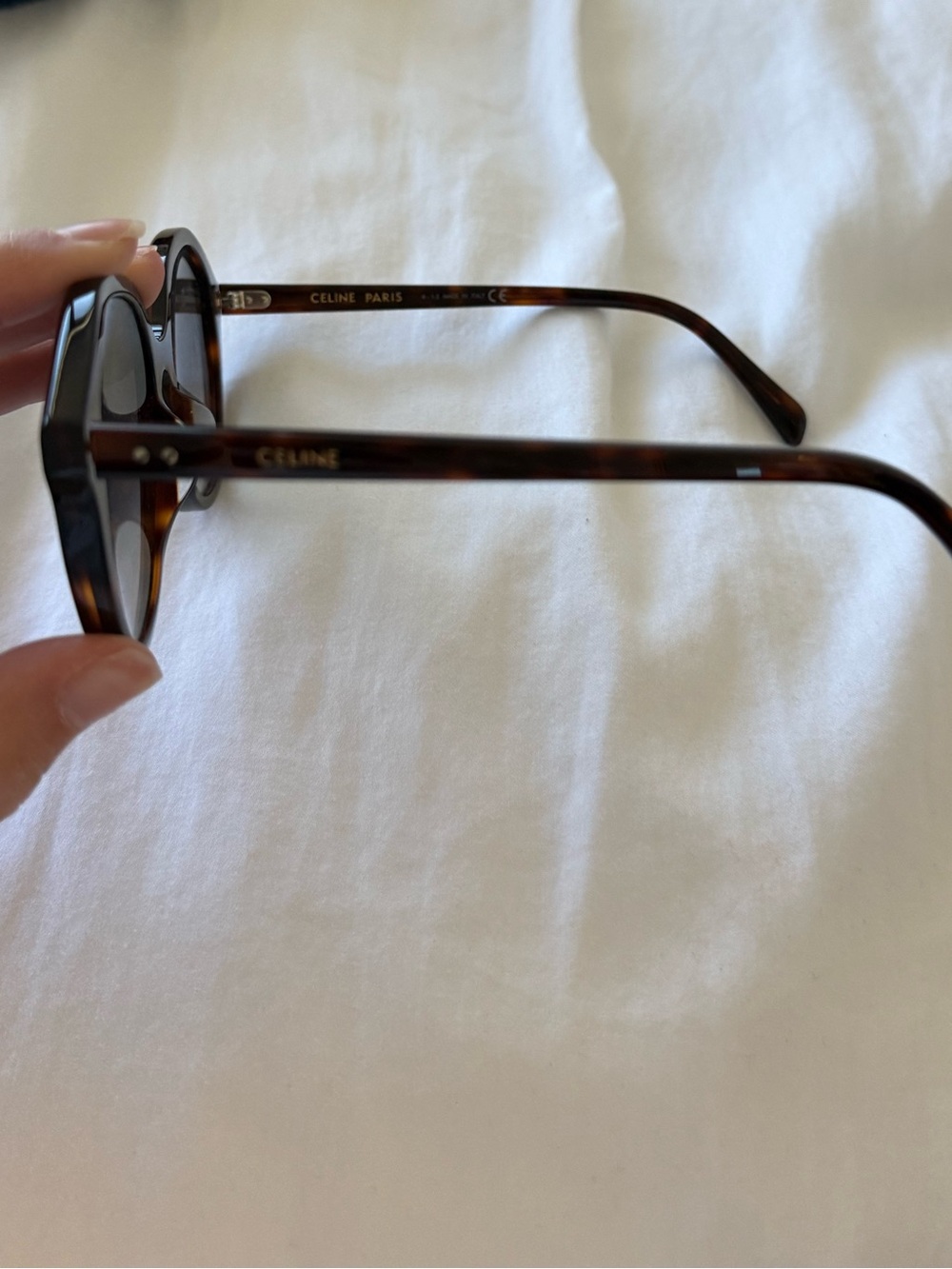 Celine Tortoise Shell Round Women’s Sunglasses - Brown - Picture 5 of 6